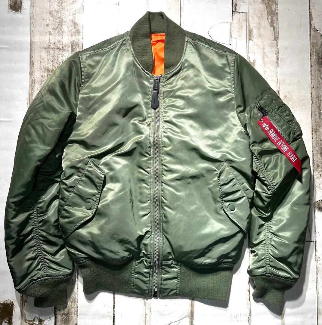 ALPHA MA-1 フライトジャケット リバーシブル セージ M