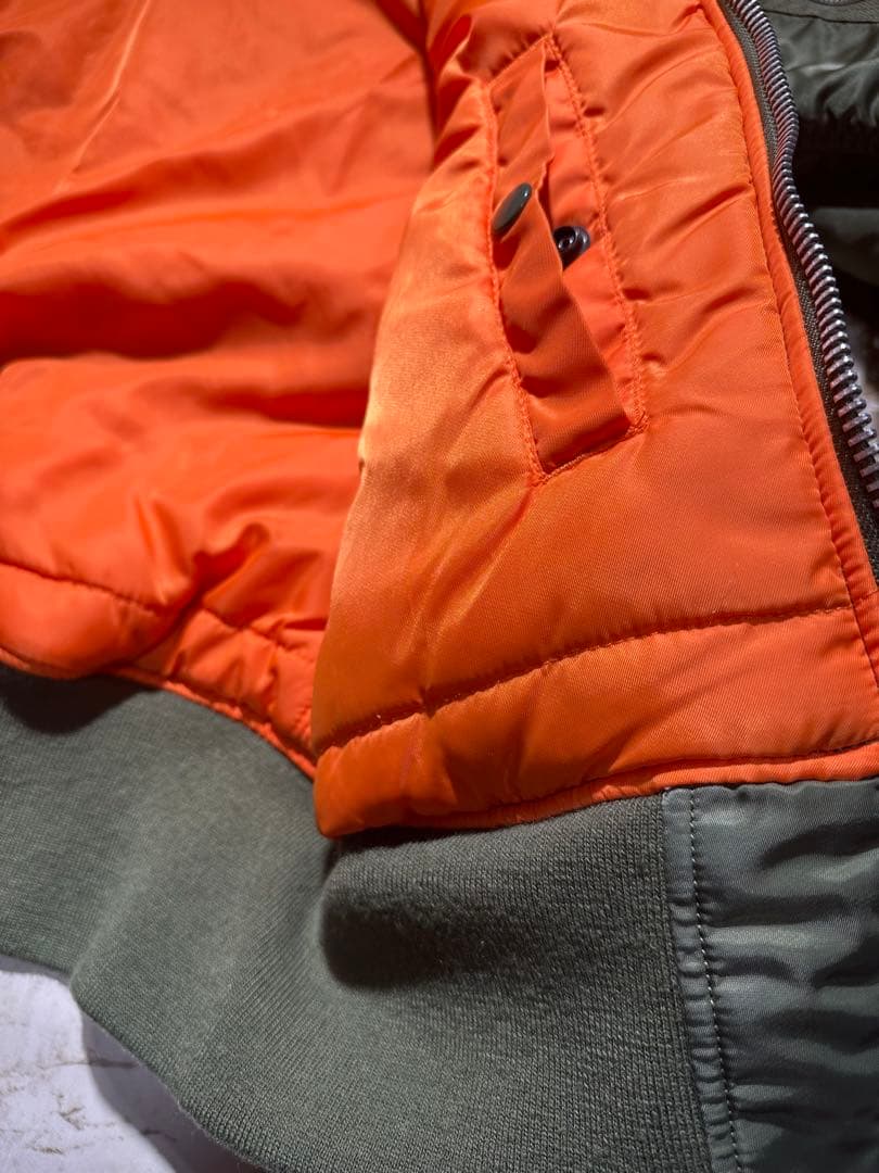 ALPHA MA-1 フライトジャケット リバーシブル セージ M