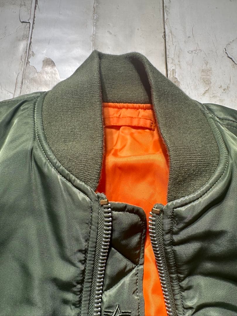 ALPHA MA-1 フライトジャケット リバーシブル セージ M