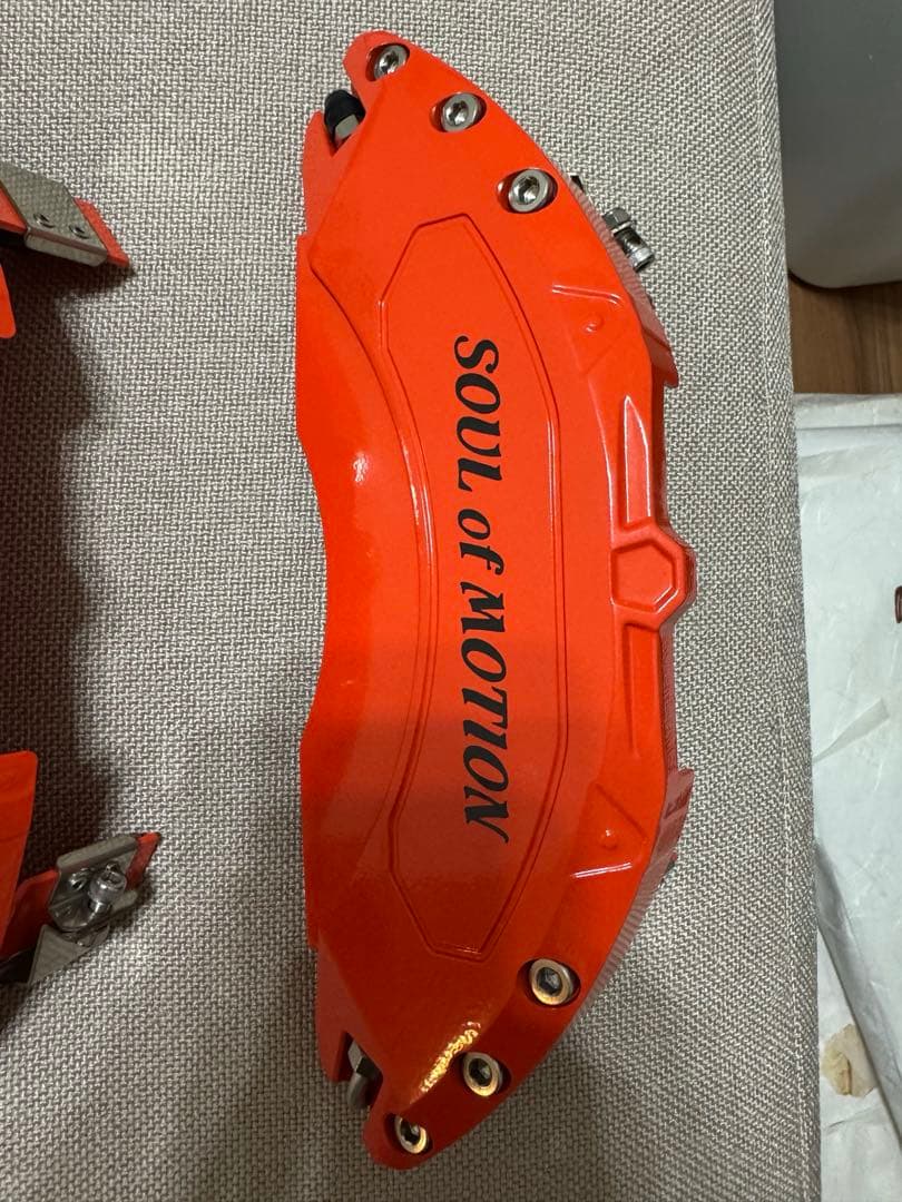 マツダ CX-8 メタル ブレーキキャリパー カバー 4個セット オレンジ