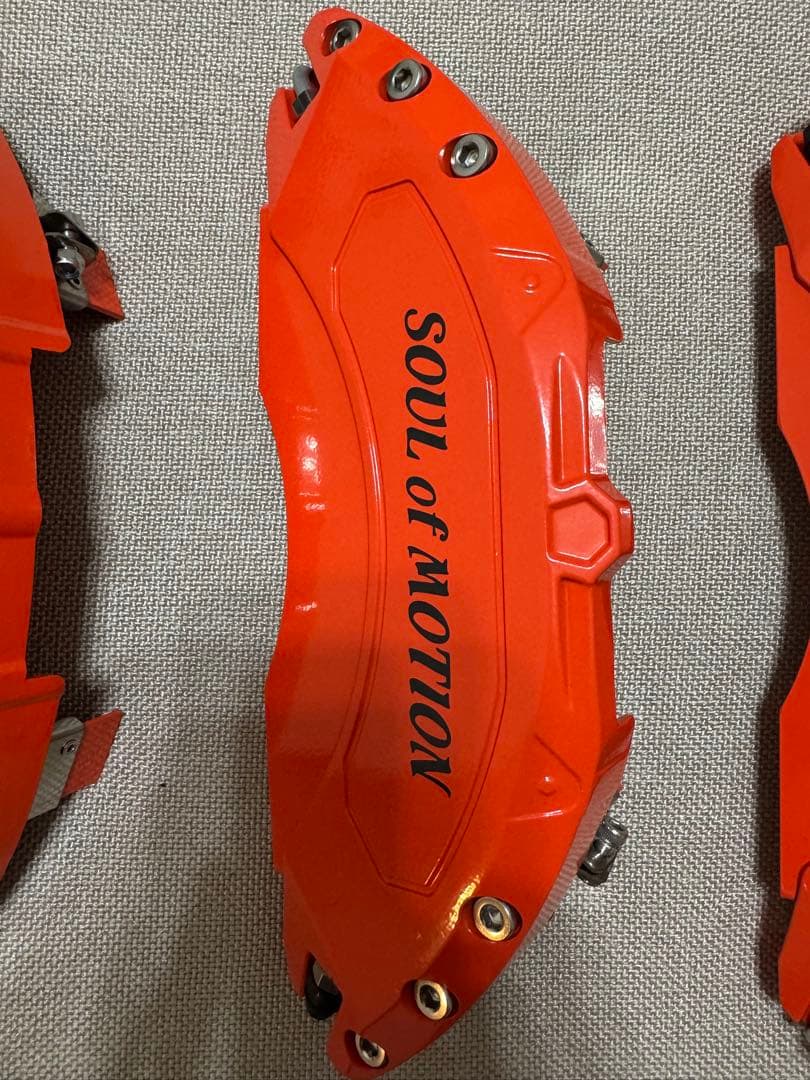 マツダ CX-8 メタル ブレーキキャリパー カバー 4個セット オレンジ