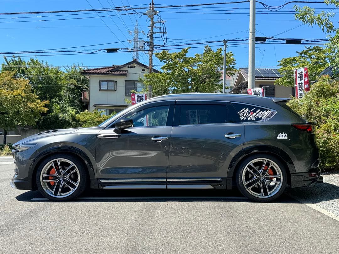 マツダ CX-8 メタル ブレーキキャリパー カバー 4個セット オレンジ