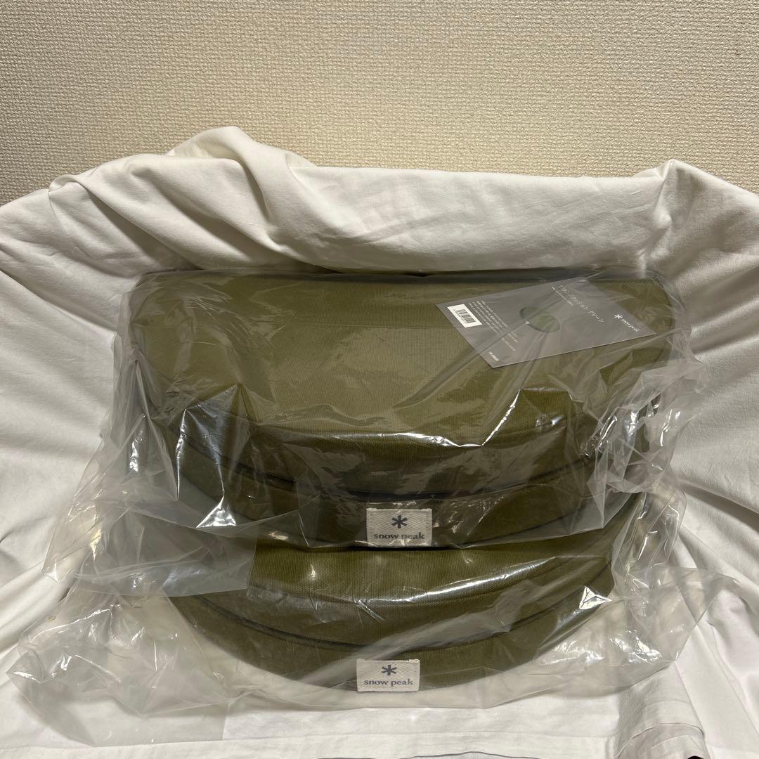 【2個セット・新品未使用】スノーピーク　ラウンジクッション グリーン 円形