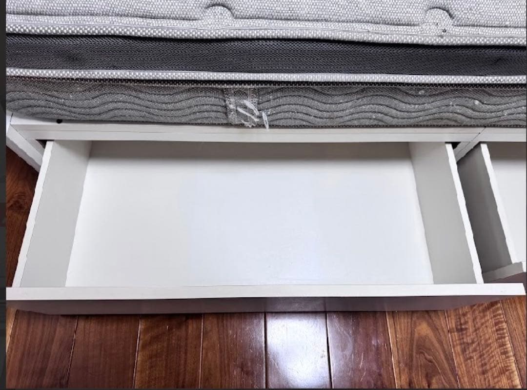 【山形県内引取限定】ニトリ シンプル　シングルベッドフレーム収納付き マットレス