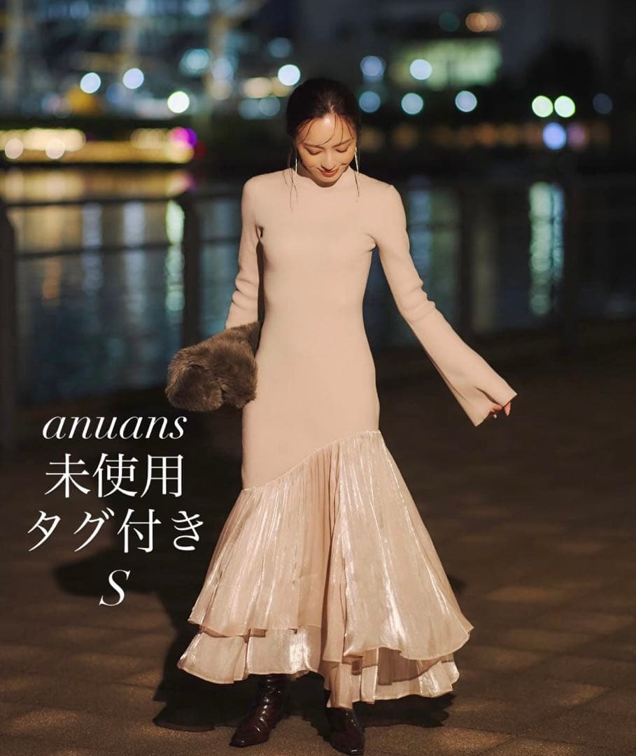 ⭐︎値下げ⭐︎【新品・未使用】タグ付きanuans ドッキングニットワンピース