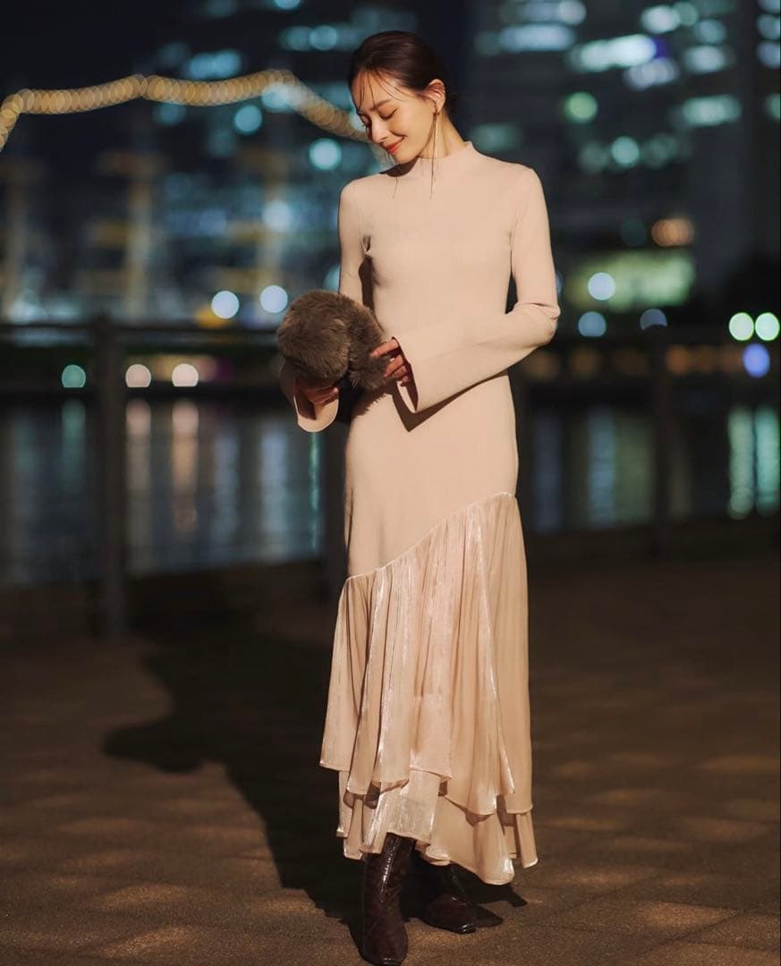 ⭐︎値下げ⭐︎【新品・未使用】タグ付きanuans ドッキングニットワンピース