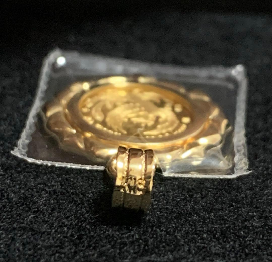 フェニックスチャーム　ペンダントトップ　ネックレス　K24×K18