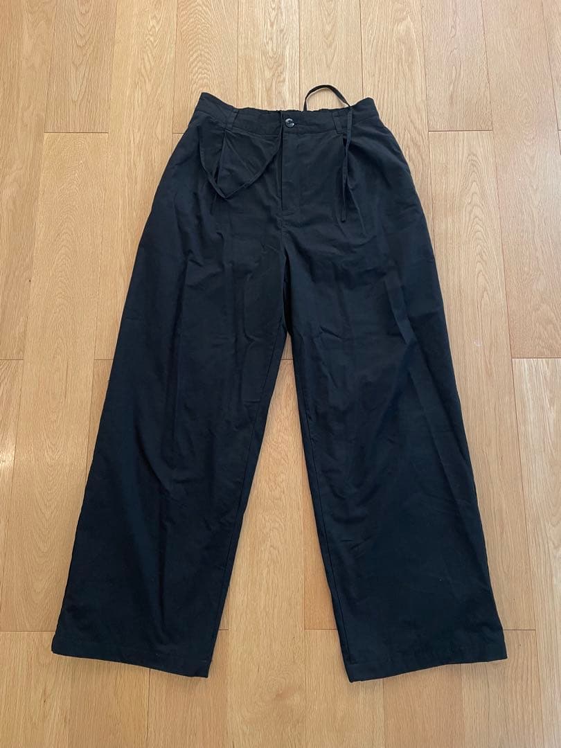 SeaRoomlynn Fluffy Cottonストレートパンツ　ブラック