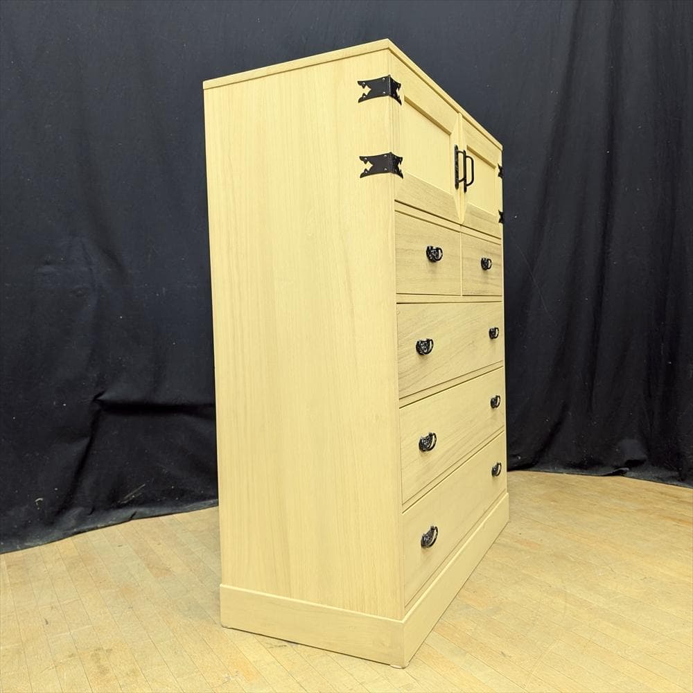 マーゼルン　肥前桐民芸　天然木 桐　とのこ仕上げ　整理箪笥　和箪笥　箪笥　タンス