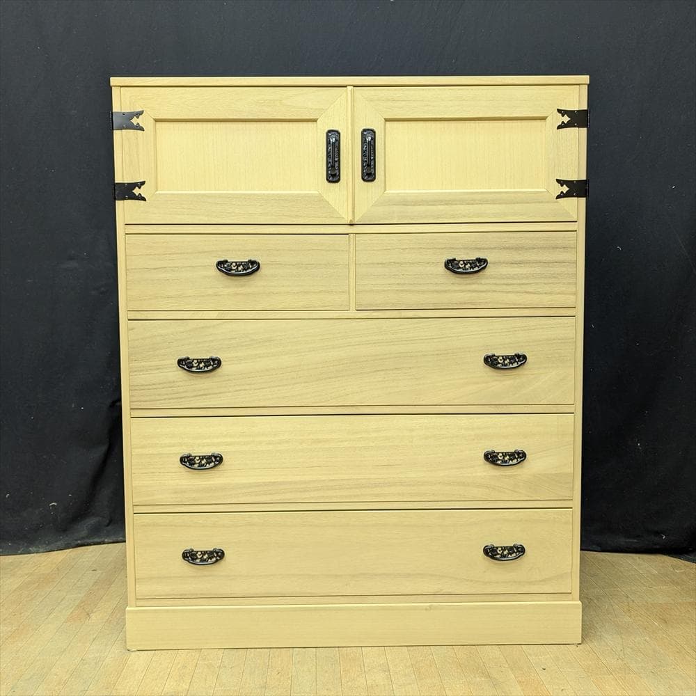 マーゼルン　肥前桐民芸　天然木 桐　とのこ仕上げ　整理箪笥　和箪笥　箪笥　タンス