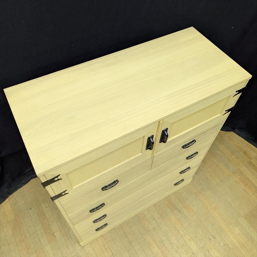 マーゼルン　肥前桐民芸　天然木 桐　とのこ仕上げ　整理箪笥　和箪笥　箪笥　タンス