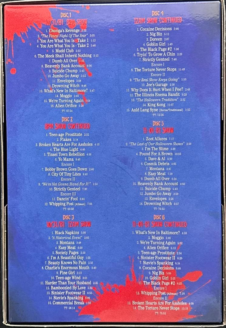 FRANK ZAPPA HALLOWEEN 81ライブ(マント&マスク付き)