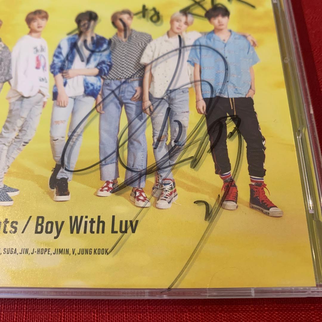 希少 激レア サイン入り BTS Lights Boy with luv