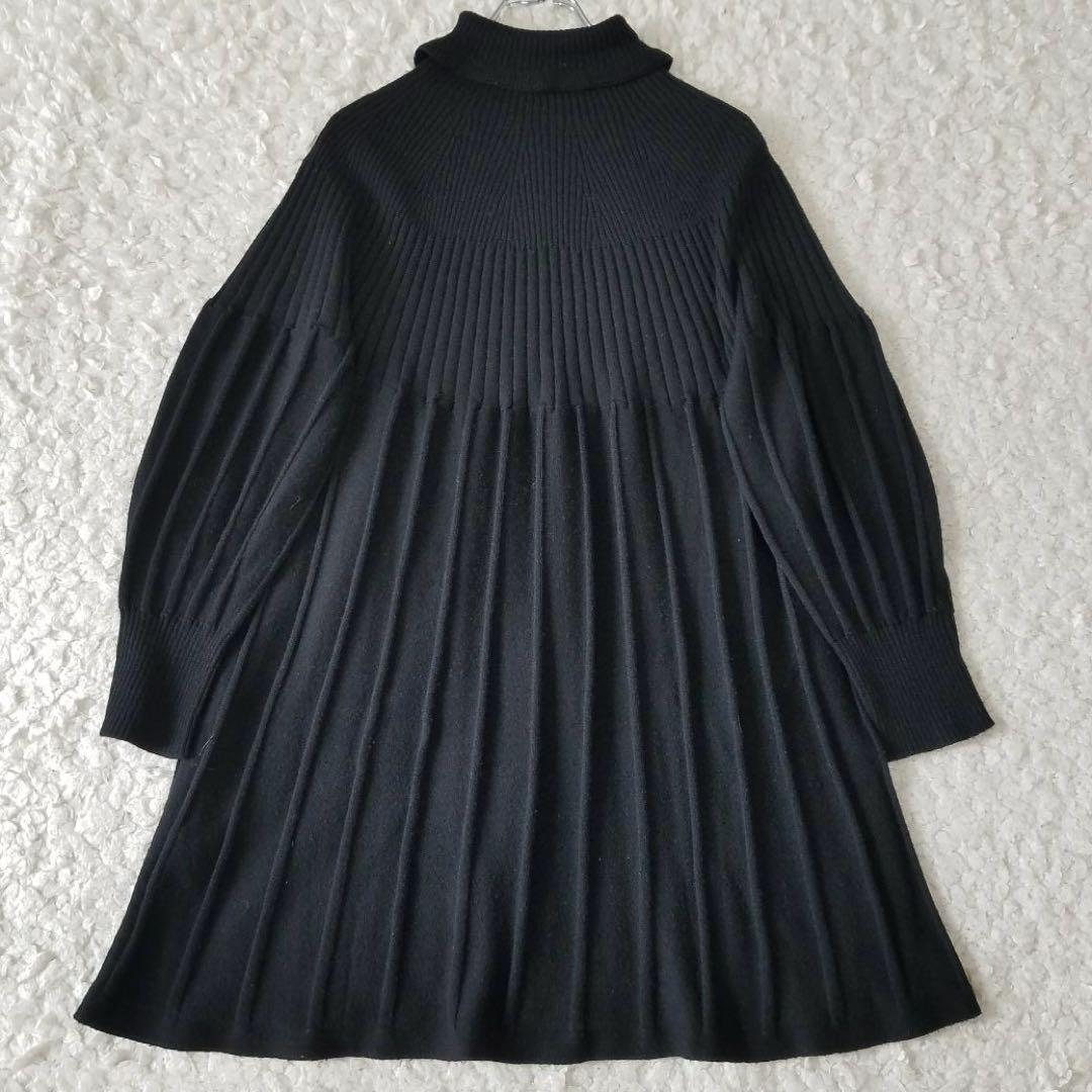 美品✨トゥービーシック 大きいサイズ ハイネックニットワンピース プリーツ