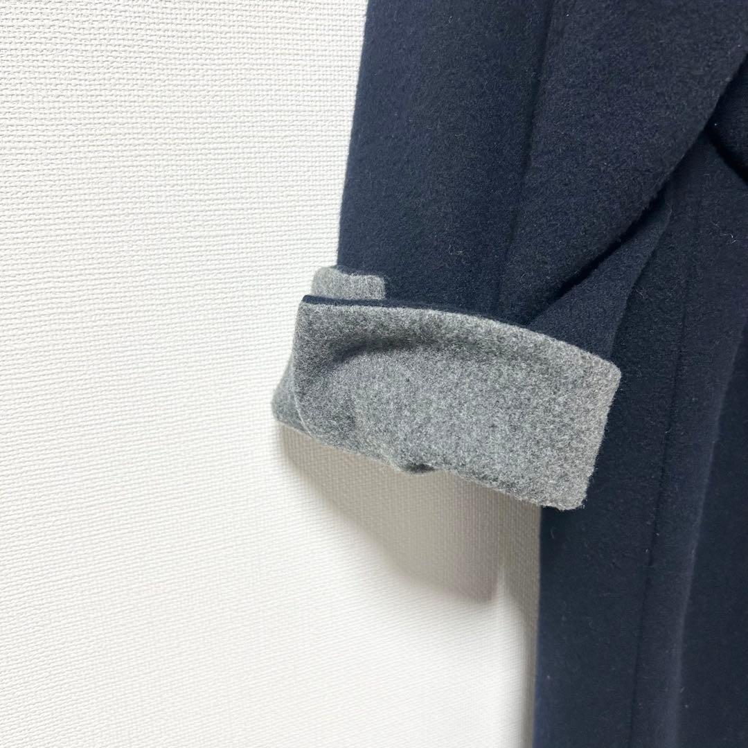 北欧、暮らしの道具店　3WAYアレンジ襟のかろやかチェスターコート　ネイビー