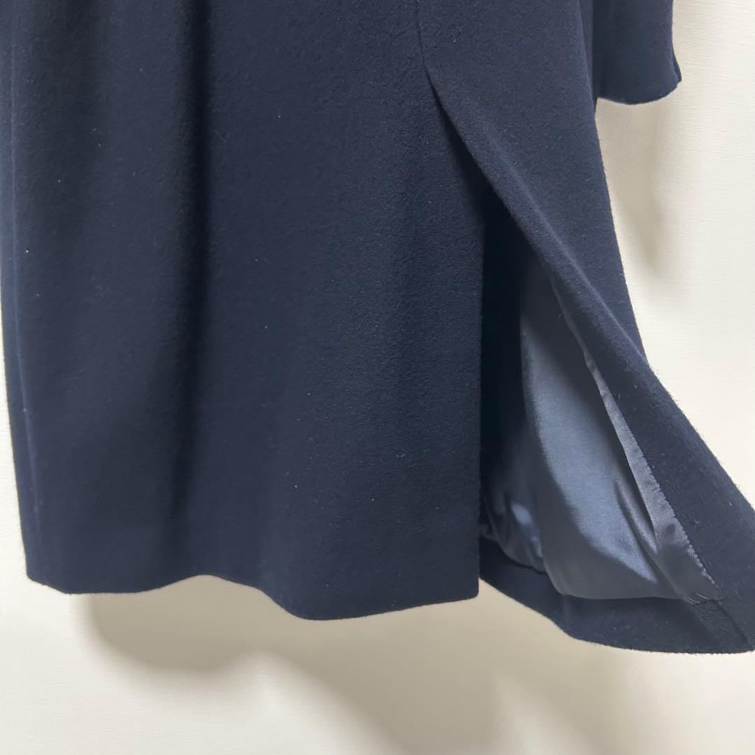 北欧、暮らしの道具店　3WAYアレンジ襟のかろやかチェスターコート　ネイビー