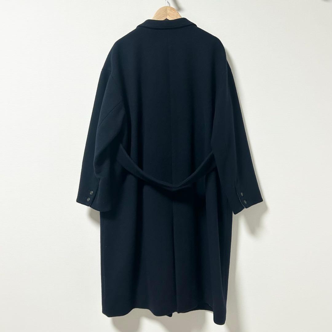 北欧、暮らしの道具店　3WAYアレンジ襟のかろやかチェスターコート　ネイビー