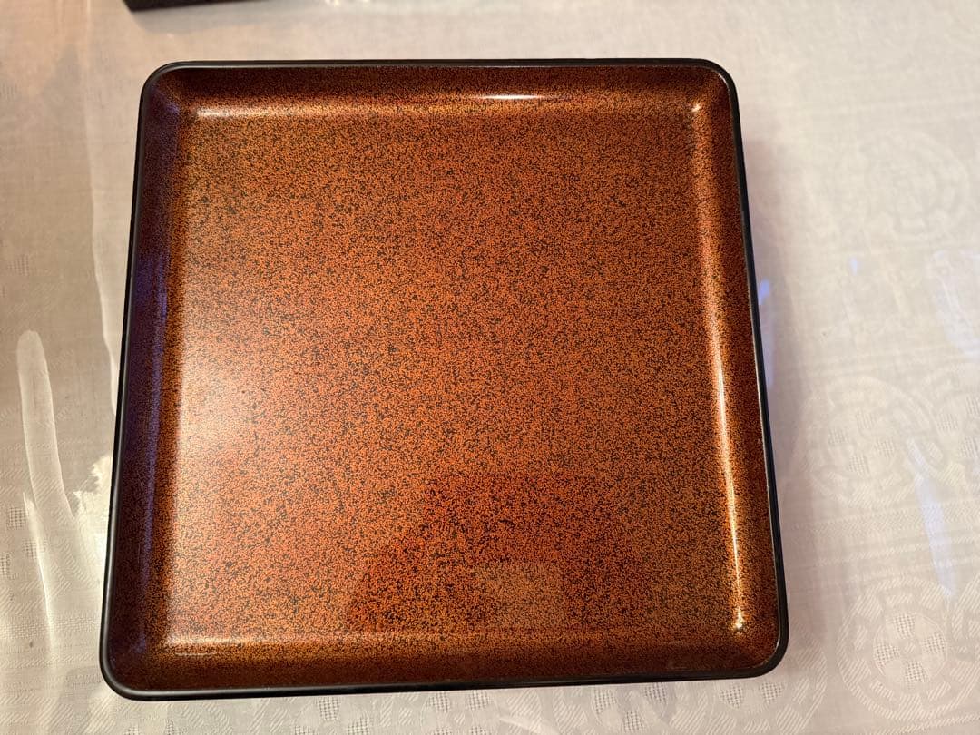 2158様感謝‼️蔵出しJAPAN GOZEN天然木　梨地最高級布着砂子御膳 5客