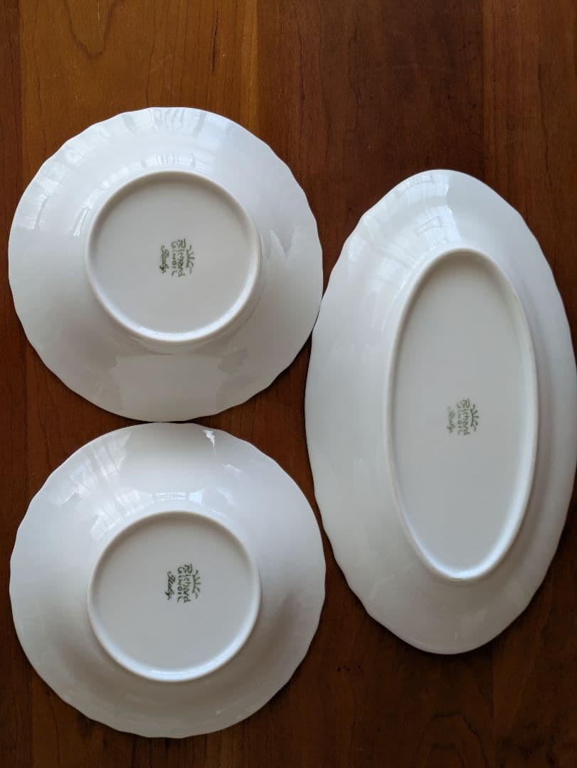 リチャードジノリ　ベッキオホワイト オーバル皿 フルーツソーサーセット