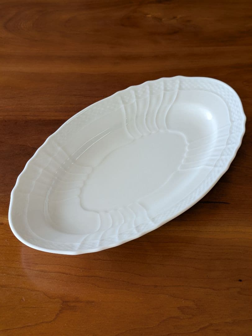 リチャードジノリ　ベッキオホワイト オーバル皿 フルーツソーサーセット