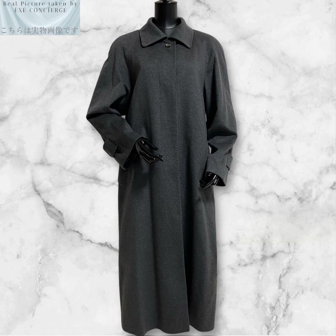 ꧁༺ PURE CASHMERE ピュアカシミヤ100%ロングステンカラーコート