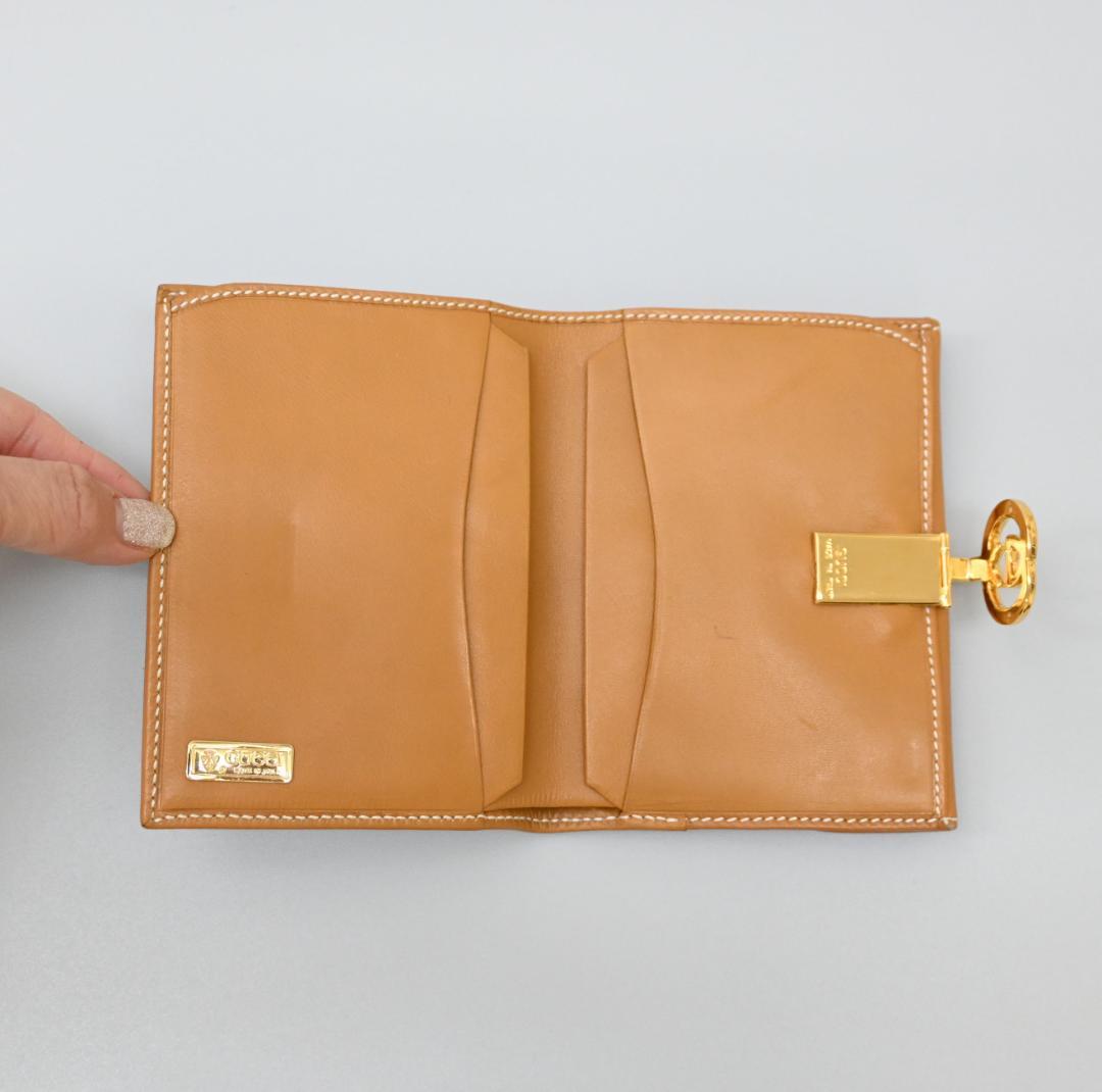 ■ 48348★年 グッチ マイクロGG 2つ折財布 オールドグッチ ベージュ*