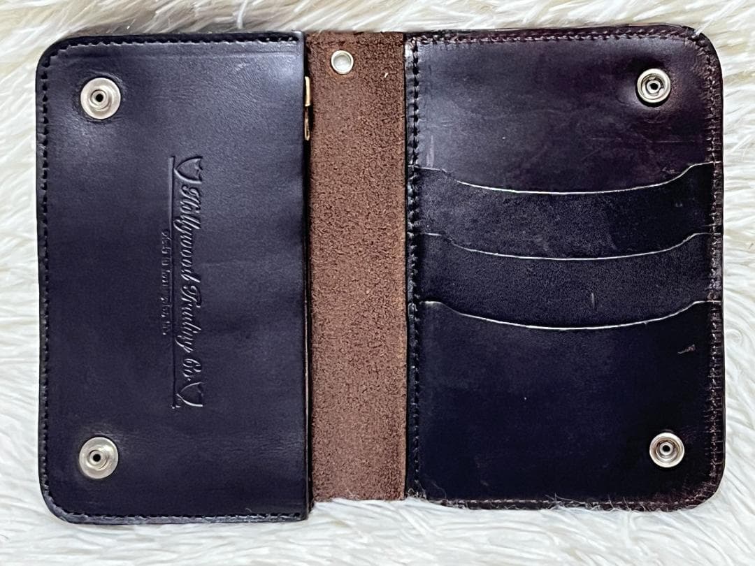 HTC ミディアムウォレット キーホルダー フラワーモチーフ ダークブラウン