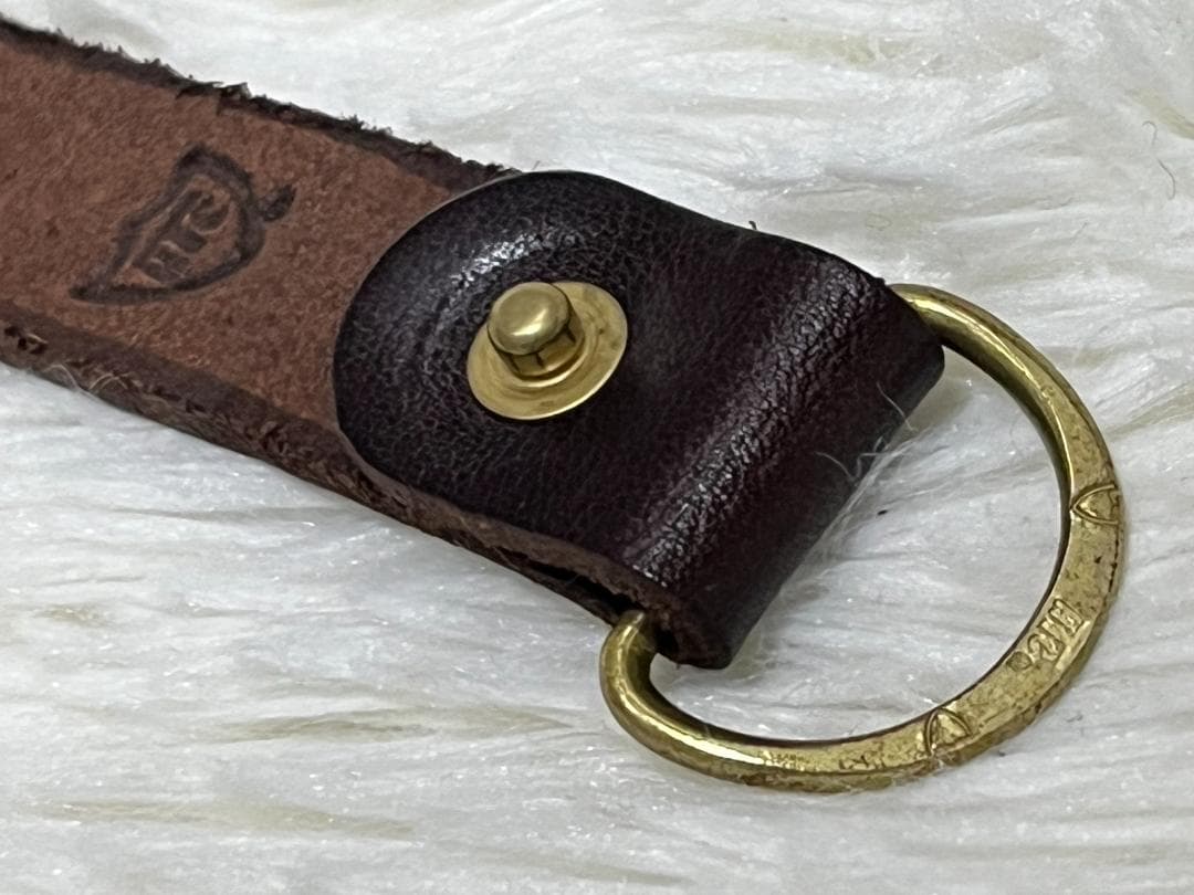 HTC ミディアムウォレット キーホルダー フラワーモチーフ ダークブラウン