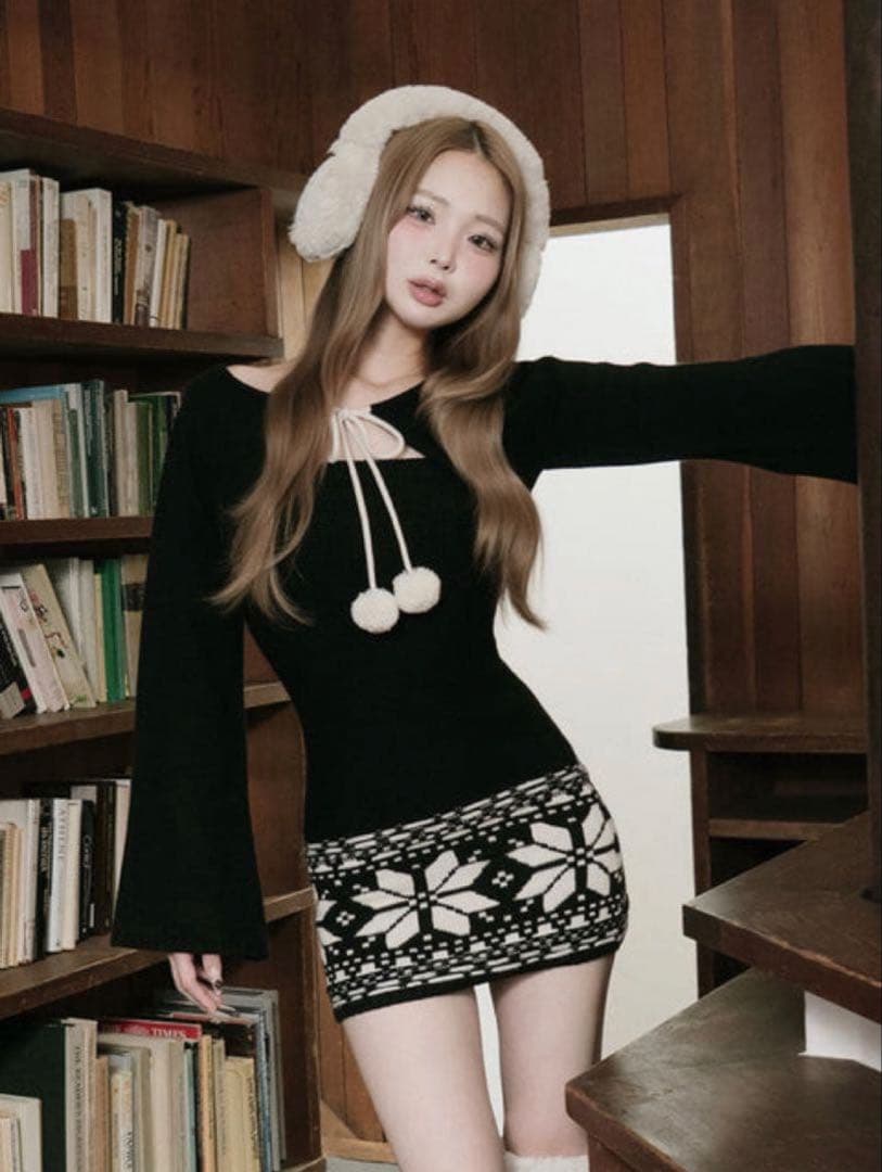 Darich ダーリッチ ノルディックパネルニットミニワンピース(明日まで値下)