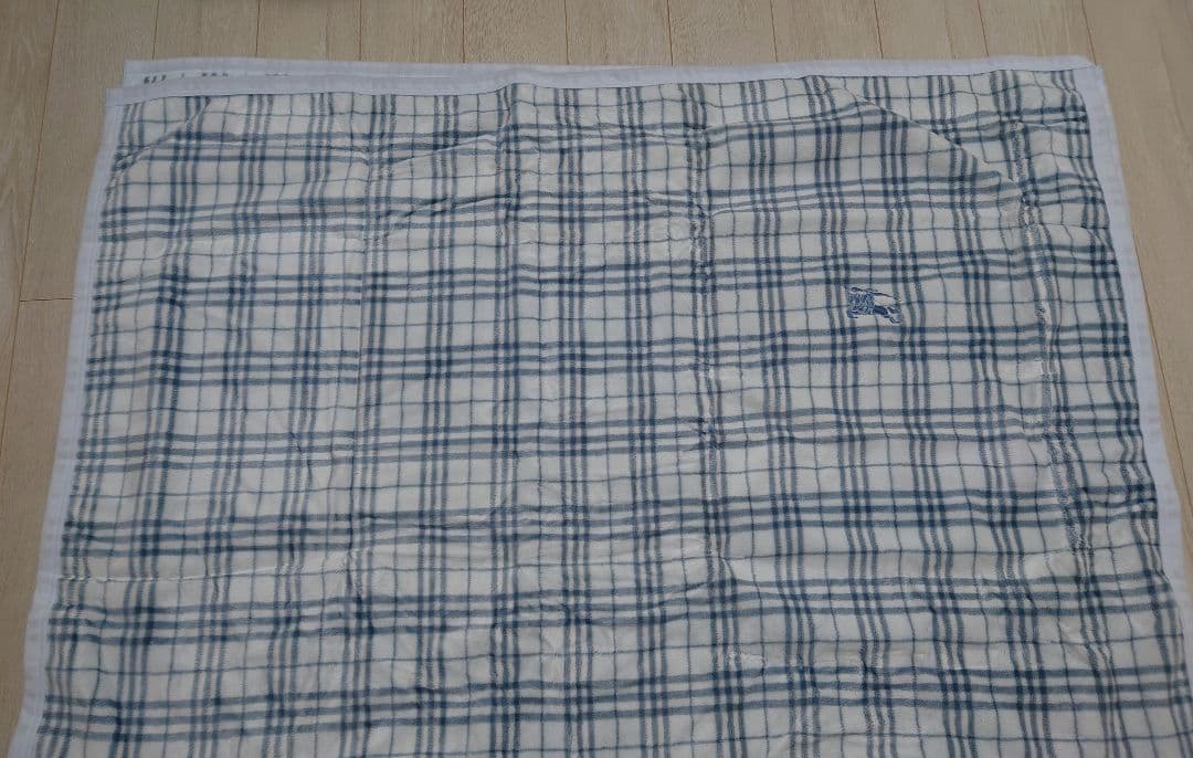 バーバリー　綿毛布　レア　ノバチェック　ウォッシャブル