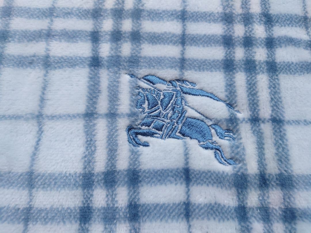 バーバリー　綿毛布　レア　ノバチェック　ウォッシャブル