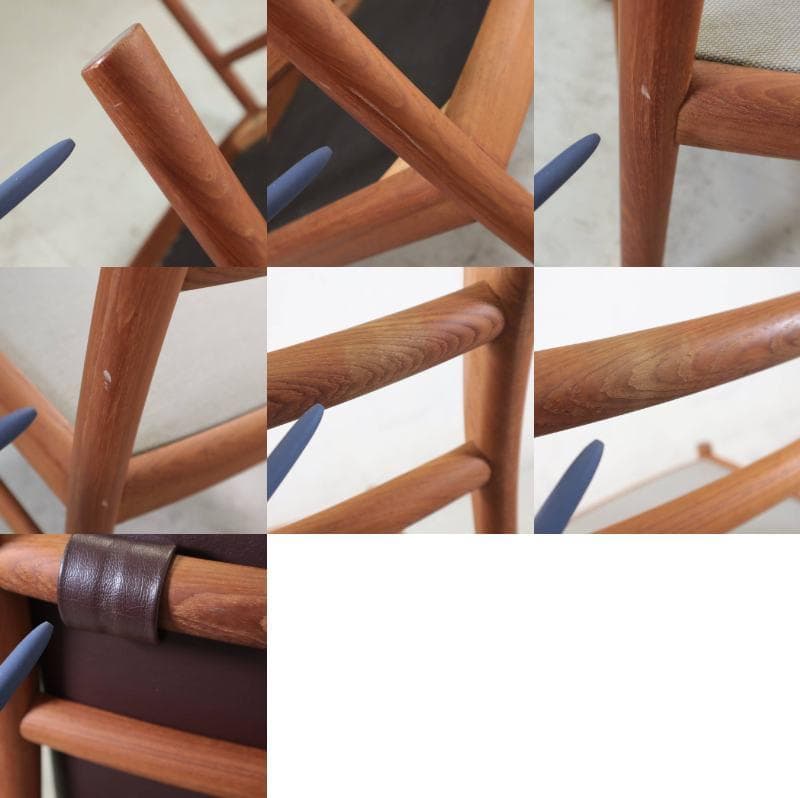 2の1 ジャパンビンテージ 日田工芸 マキシム チーク材 アームレスチェア 4