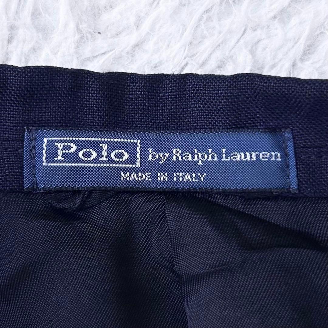 現行 イタリア製 ポロバイラルフローレン ブレザー リネン 紺ブレ 金ボタン