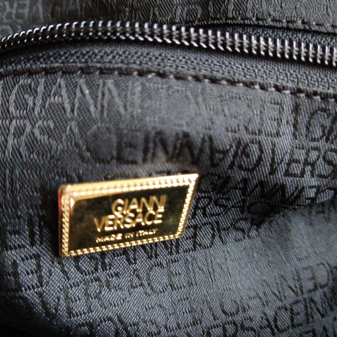 値下げ　VERSACE　黒 レザー ボストンバッグ