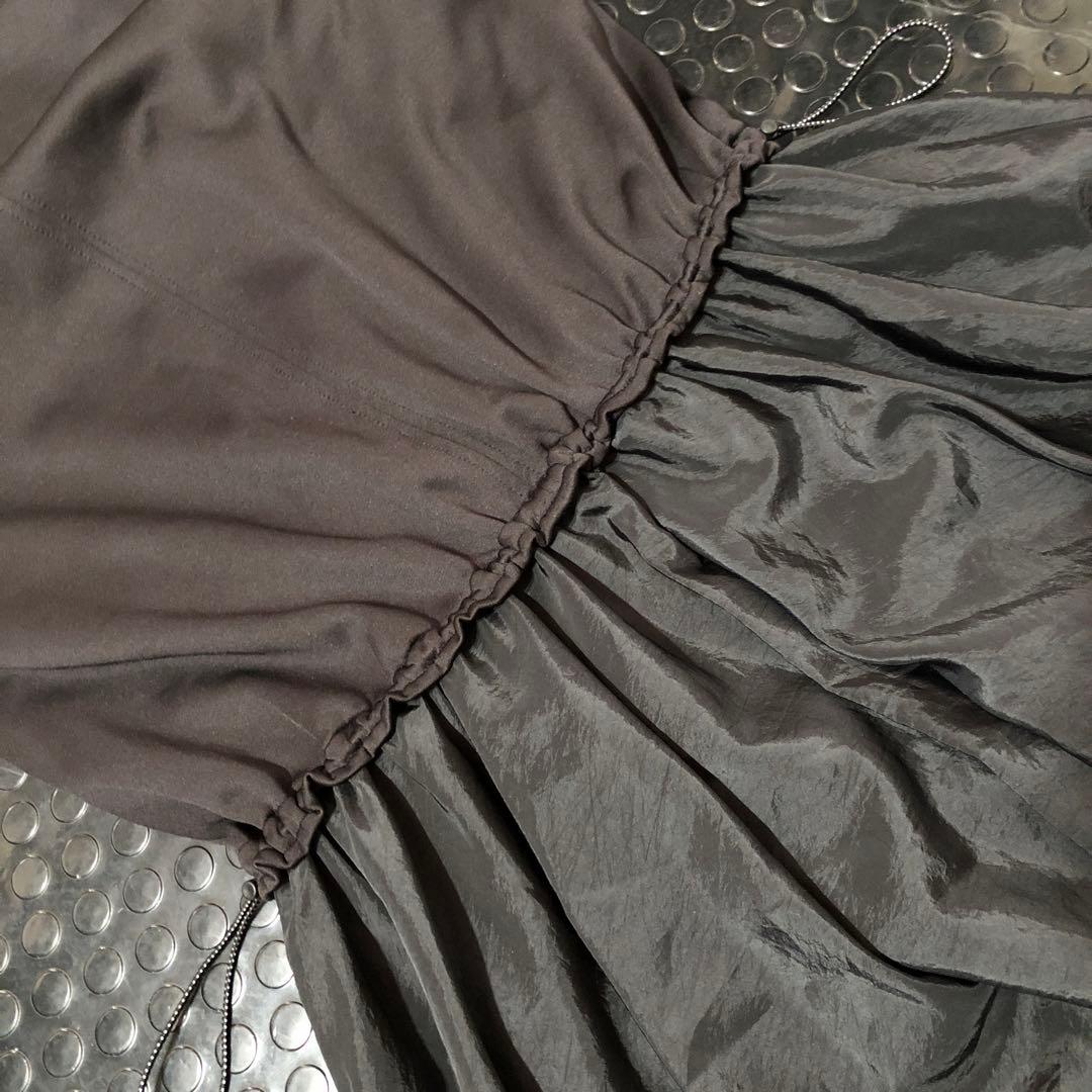 アンスリード　ドローストリングバルーンワンピース　ブラック