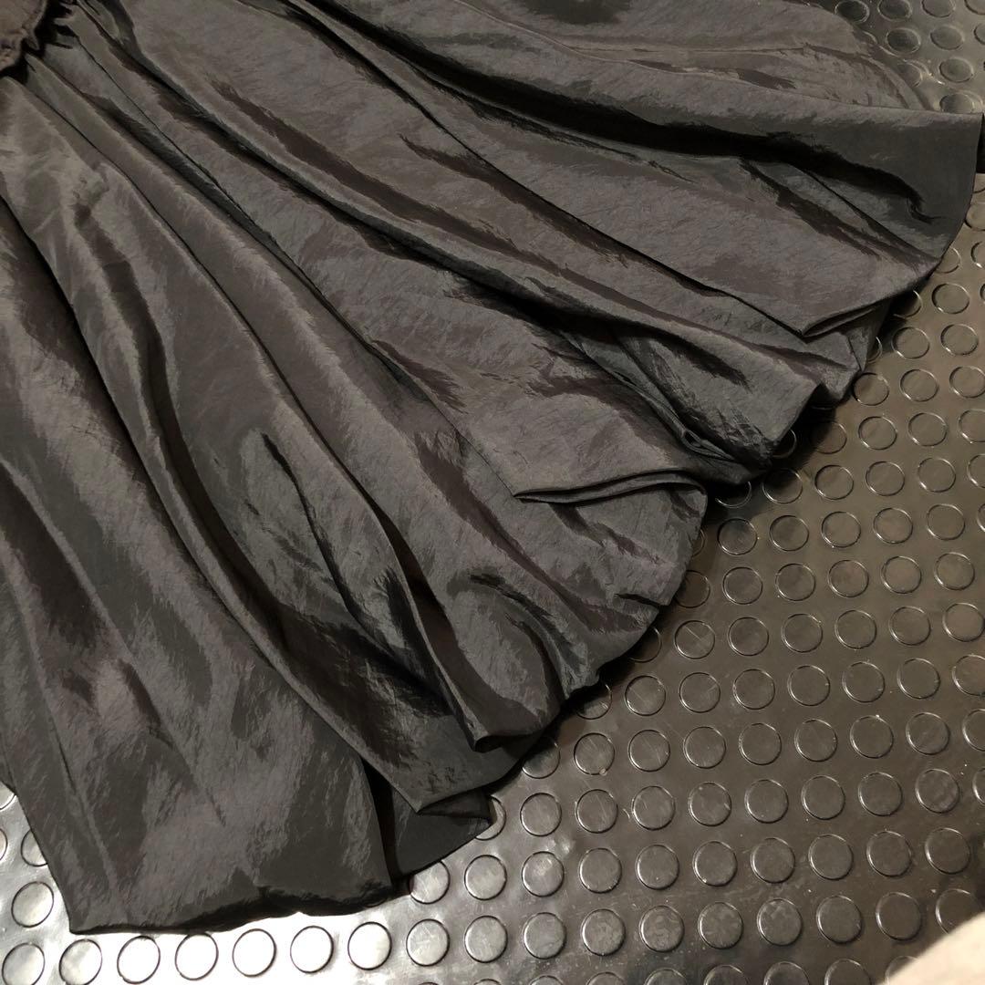 アンスリード　ドローストリングバルーンワンピース　ブラック