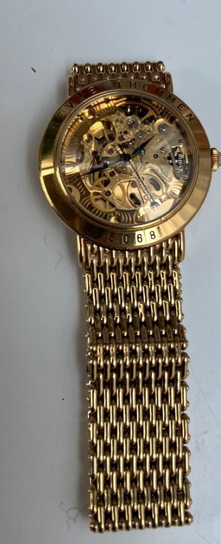 REVUE THOMMEN スケルトンゴールド時計 5068