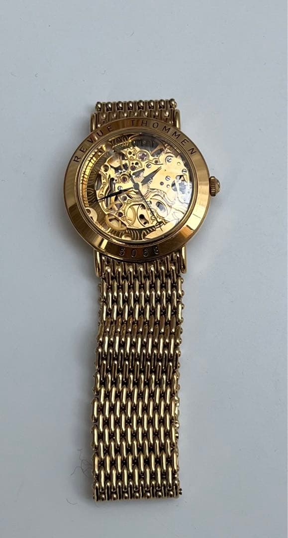 REVUE THOMMEN スケルトンゴールド時計 5068
