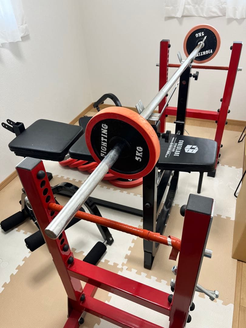 尼崎市付近　引き取り限定　トレーニングベンチ バーベル付き