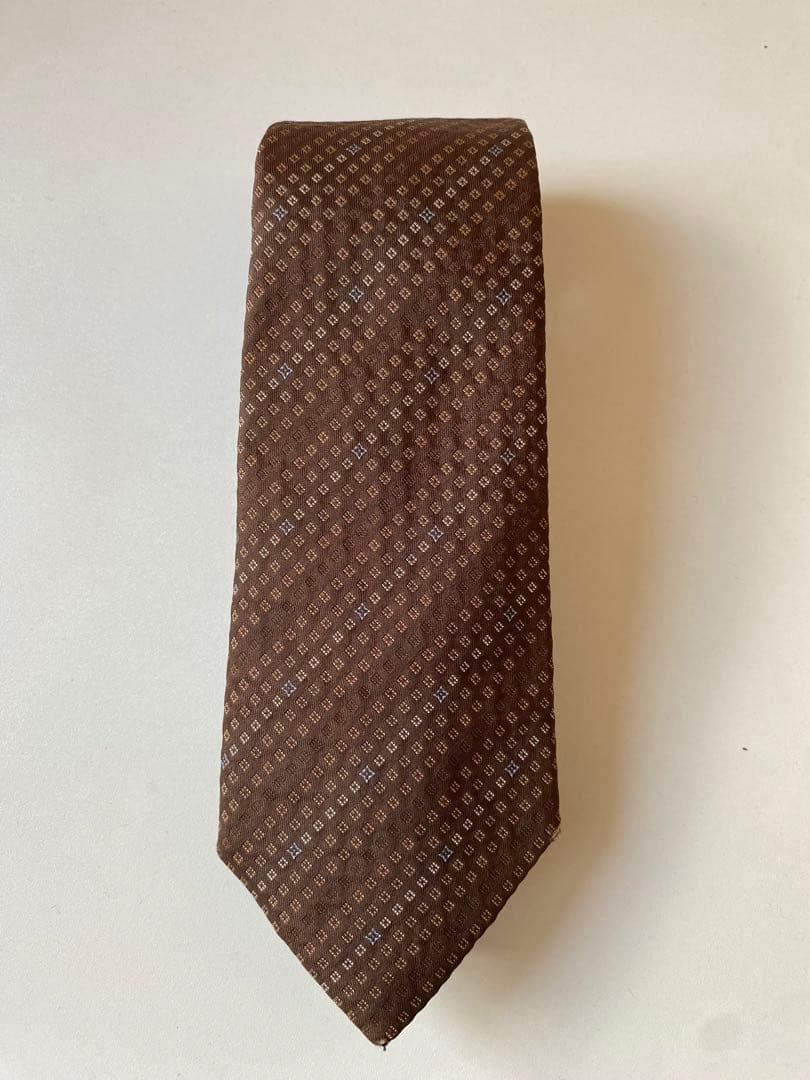Louis Vuitton ブラウン ダイヤモンドパターン ネクタイ