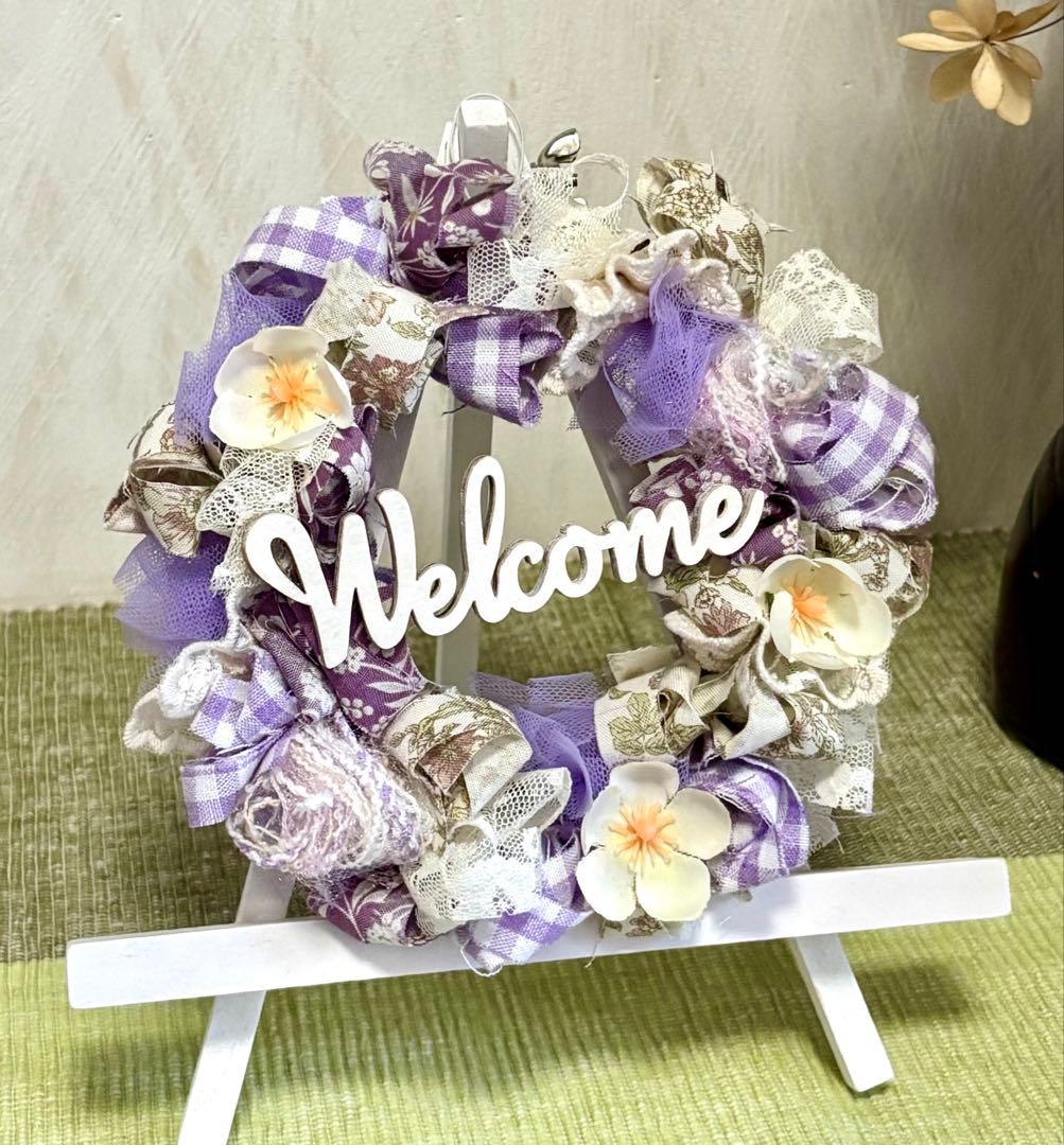 ふわふわ布リース1点❤︎ミニ布リース4点