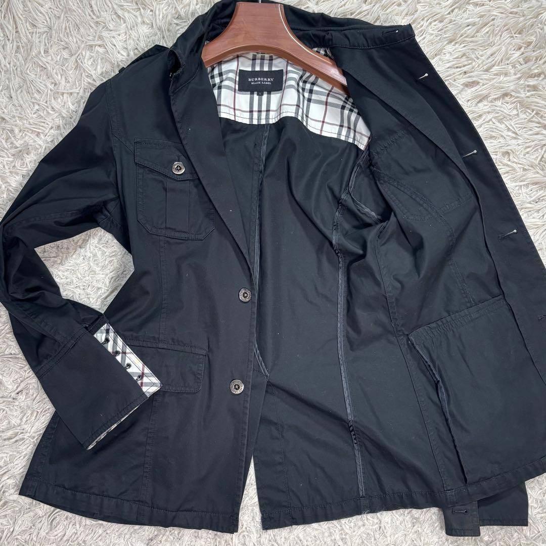 BURBERRY BLACK LABEL ミリタリージャケット　ノバチェック　L