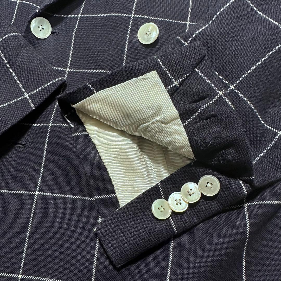 XL相当◎デペトリロ Vesuvio ダブルブレストテーラードジャケット 紺50