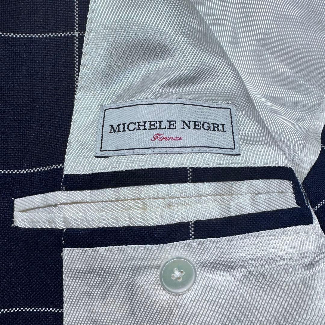 XL相当◎デペトリロ Vesuvio ダブルブレストテーラードジャケット 紺50