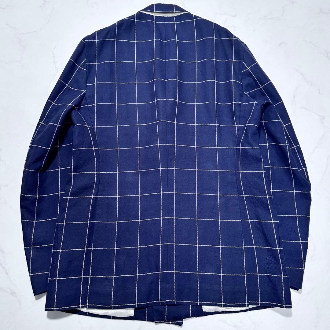 XL相当◎デペトリロ Vesuvio ダブルブレストテーラードジャケット 紺50