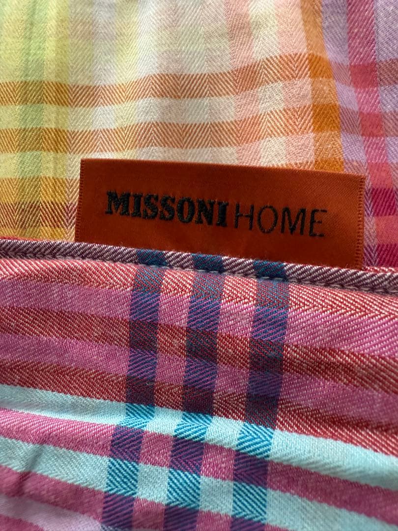 Missoni ミッソニー　掛け布団カバー　チェック柄、チェック、マルチカラー