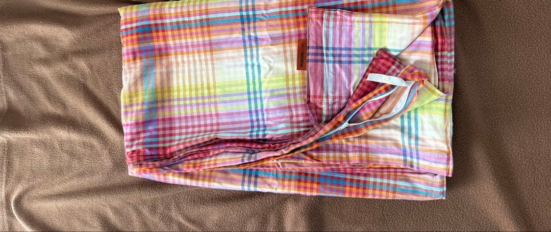 Missoni ミッソニー　掛け布団カバー　チェック柄、チェック、マルチカラー