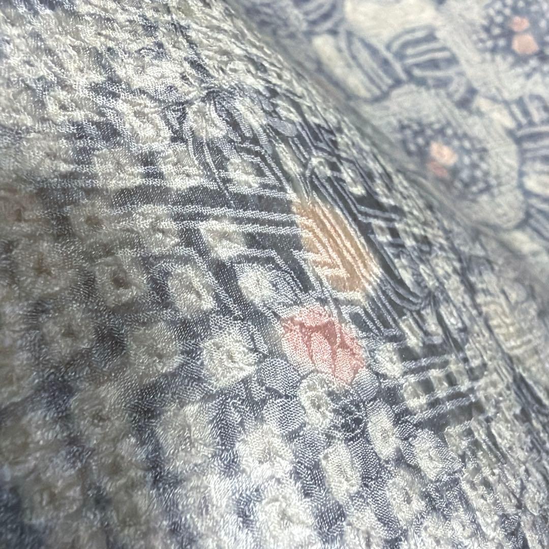 正絹　全通名古屋帯《絞り　花》