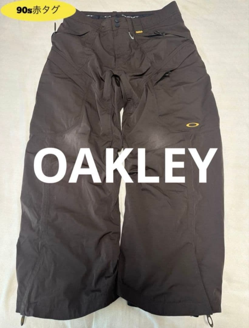 赤タグ OAKLEY ナイロンパンツ スキーパンツ XL