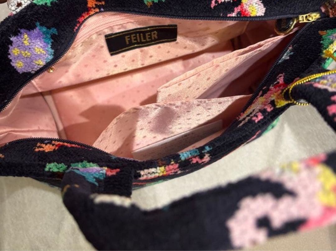 FEILER 神崎恵さん×フェイラー　ファンキーフォーチュン　バッグ　ネイビー